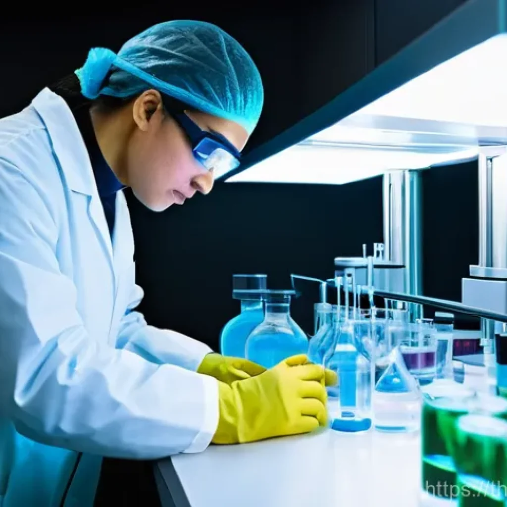 합성생물학의 기술 혁신과 변화 - **"A vibrant, high-tech synthetic biology laboratory where diverse scientists, dressed in clean lab ...