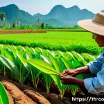 Home 21 합성생물학의 사회적 영향력 분석 및 평가 - A vibrant Thai farmer’s field in northeastern Thailand showcasing genetically engineered cassava and...